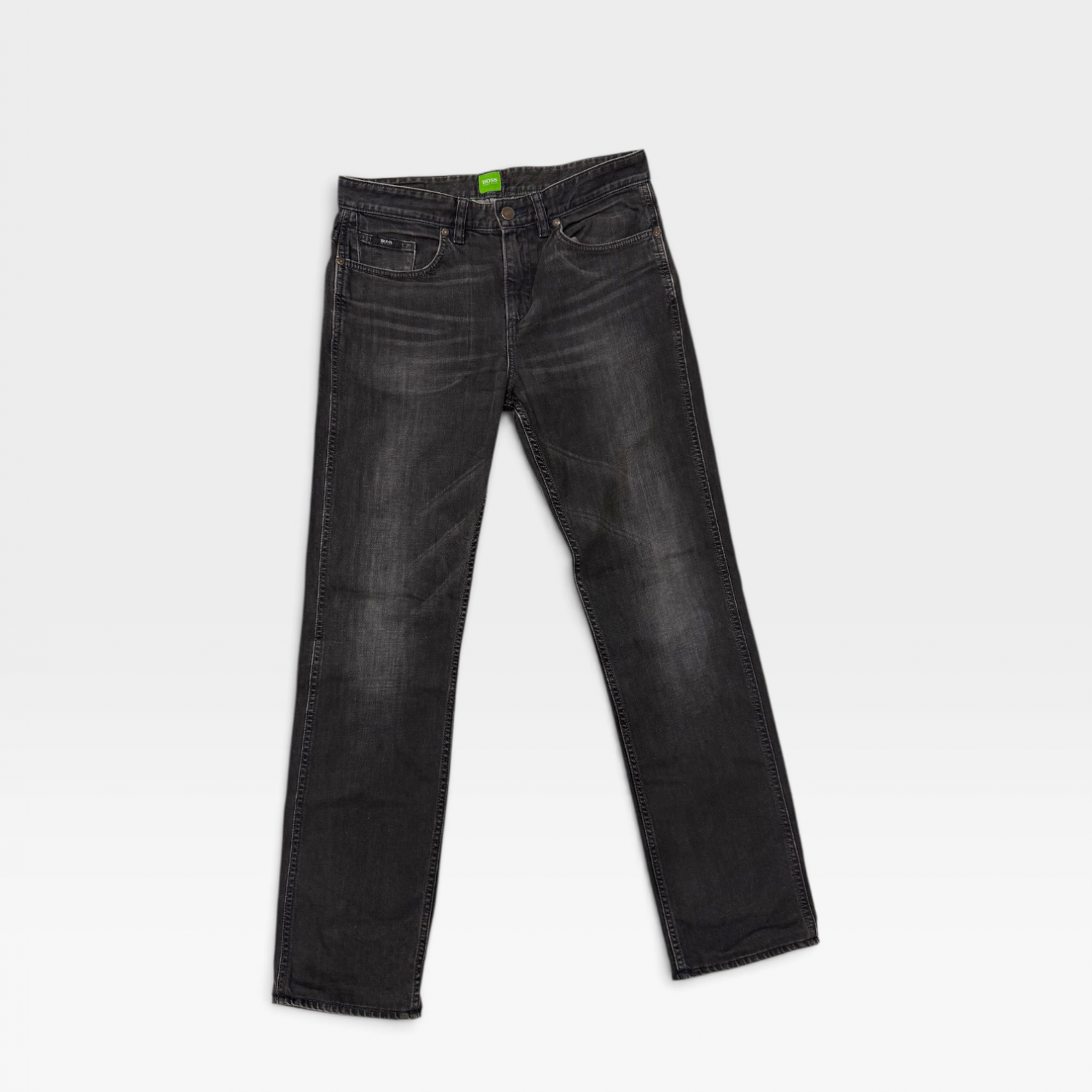 HUGO BOSS Regular Fit Black Denim Jeans